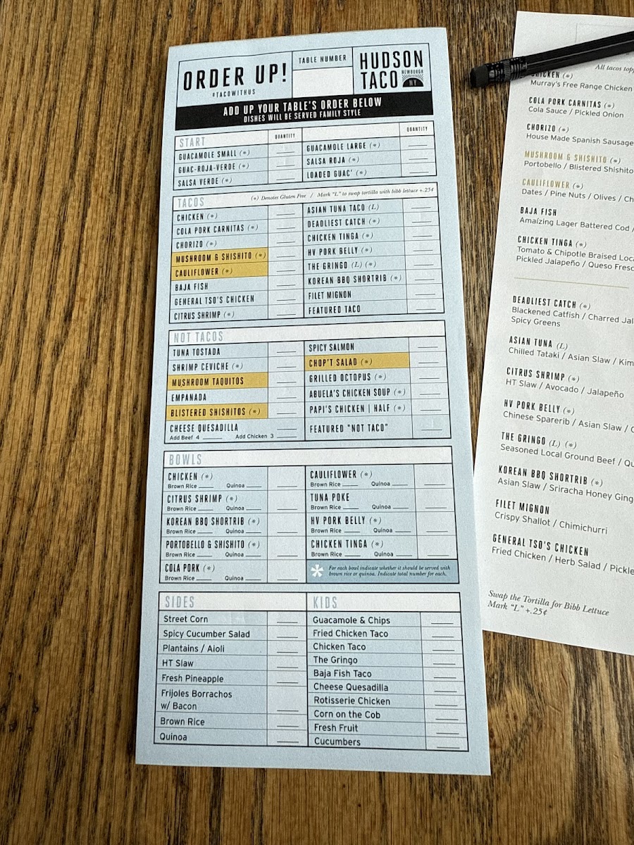 Hudson Taco Menu - Image 3