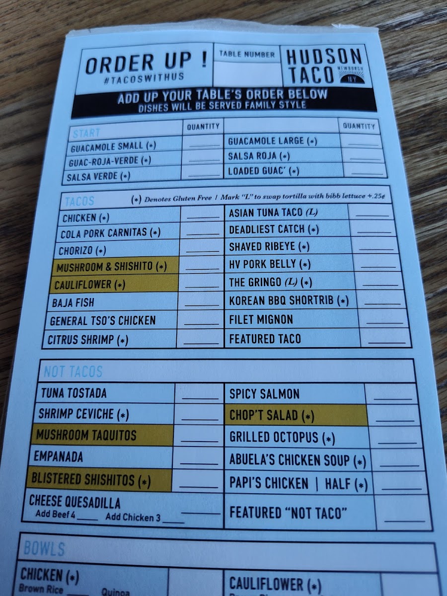 Hudson Taco Menu - Image 4
